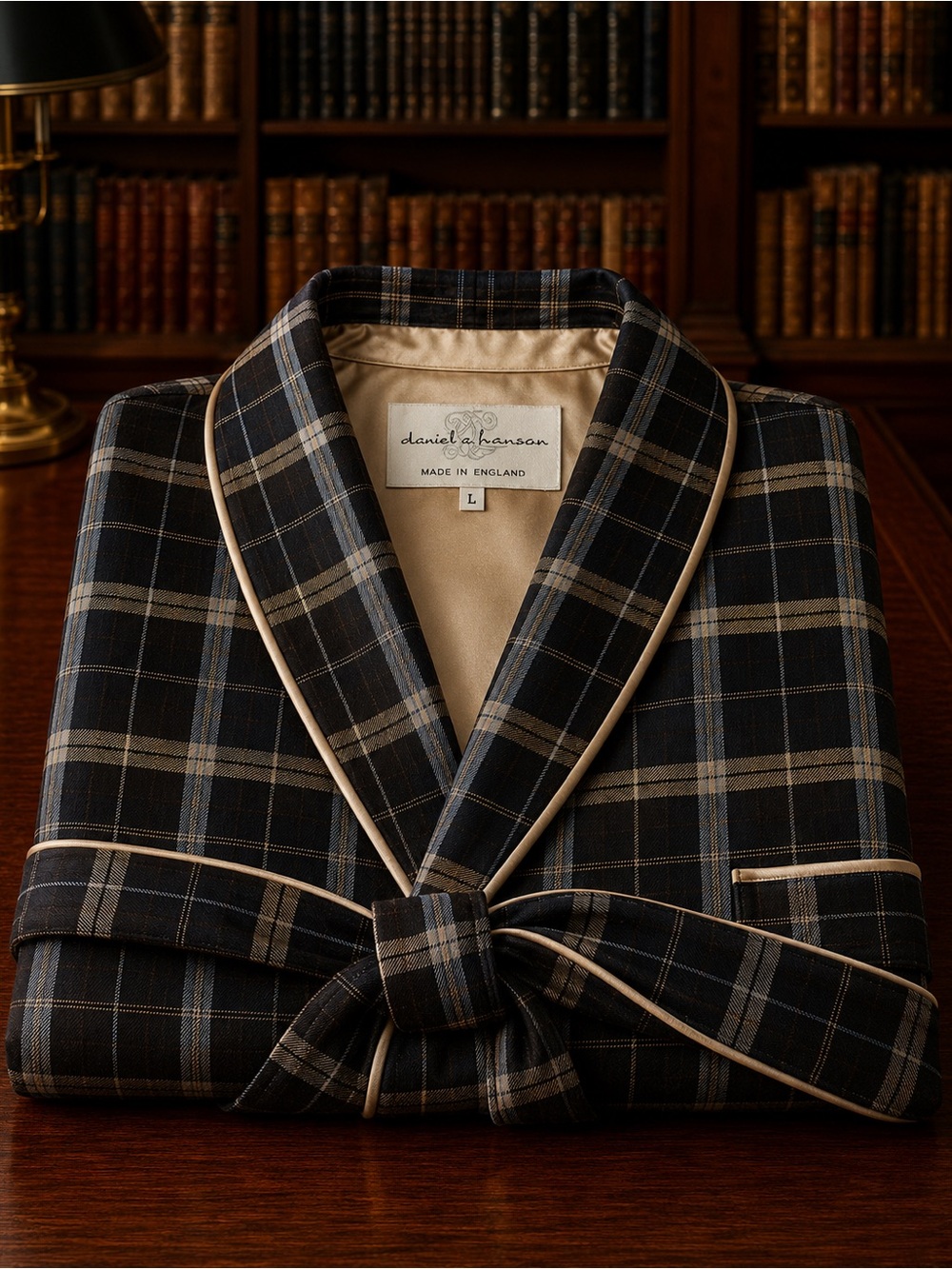 Daniel Hanson 100% Silk Lounge/Dressing Robe | Made in England
